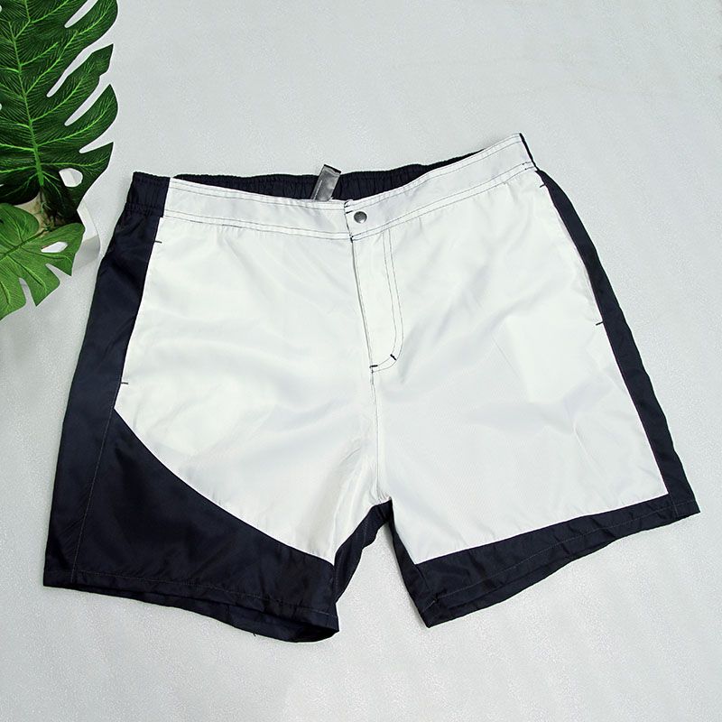 

Fashion Summer Men Casual Shorts Minimalist Quick-Drying Loose Beach Pants Patchwork Plus Size Gray Sports Fifth Pants White Patchwork S