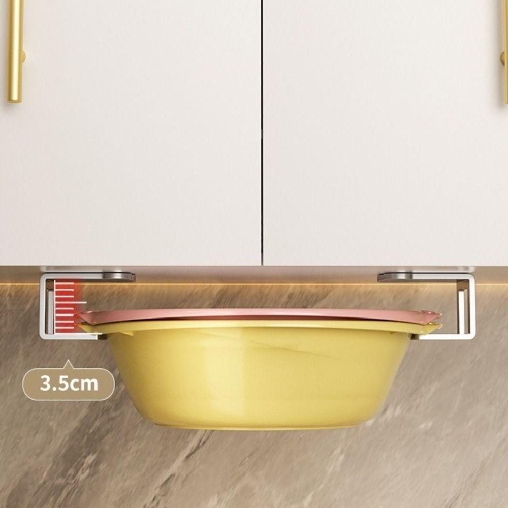 Wall Mounted Pot Lid Rack Self Adhesive Cutting Board Holder Sink Sponge Organizer  for Kitchen