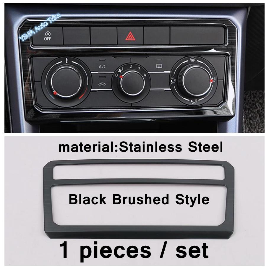 Car Glove Storage Box Sequ / Igniter Panel / Head Fog Light Switch Button Cover AC Trim For VW Volkswagen T-Cross  -