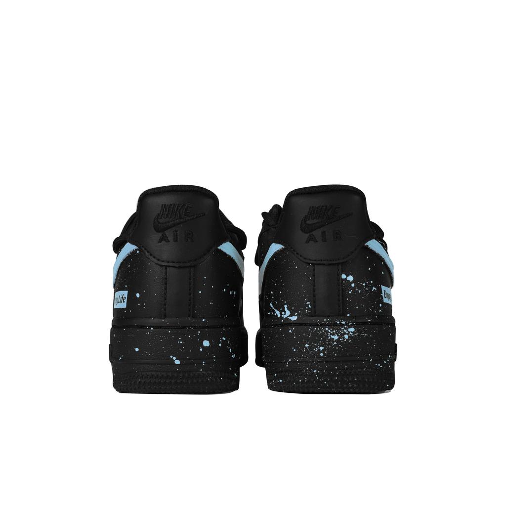 Nike Air Force 1 Leather Low Top Skateboard Shoes Unisex Black Blue CW2288-001(Team-)-Random Packaging Bags