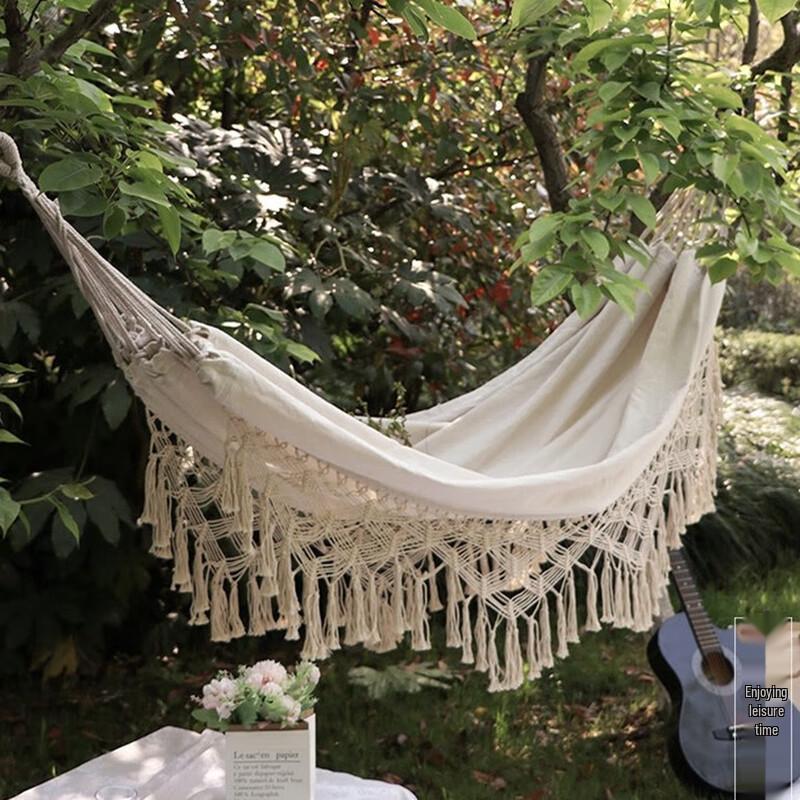 Tassel Canvas Hammock Swing Chair