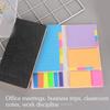 Business Notebook Planner Adhesive Note Set Colorful Adhesive Note Dotted Lined & Blank Pages for Office School Travel