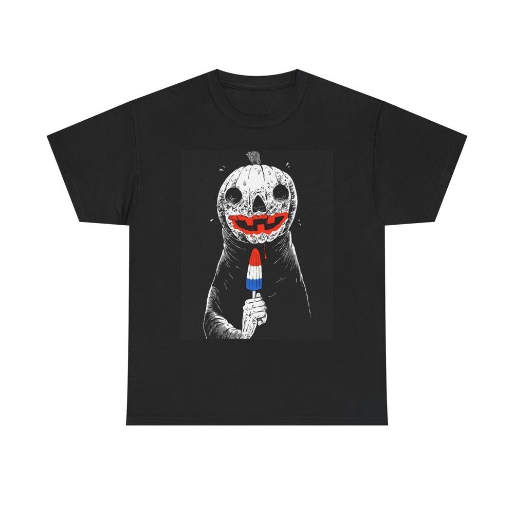 

Ice Pop Graphic T Shirt Pumpkin Head Art Unisex Heavy Cotton Tee Unisex T-Shirt XXL