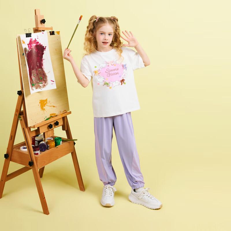MQD Girls' Cartoon Print Bow T-shirt