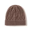 Cashmere Autumn and Winter New Style Women's High End Solid Color Cable Thickened Warm Fashion Knitted Casual Hat