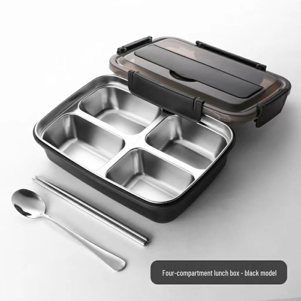 304 Stainless Steel Bento Box - Leak-Proof, Portable & Compartmented for Adults & Students