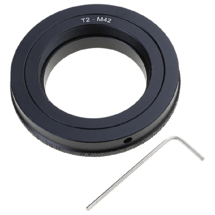 

Metal Construction Adapter Ring Easy Installation Replacement T2 to M42 Adapter Ring for Telephoto Lens 42mm Screw Mount 1