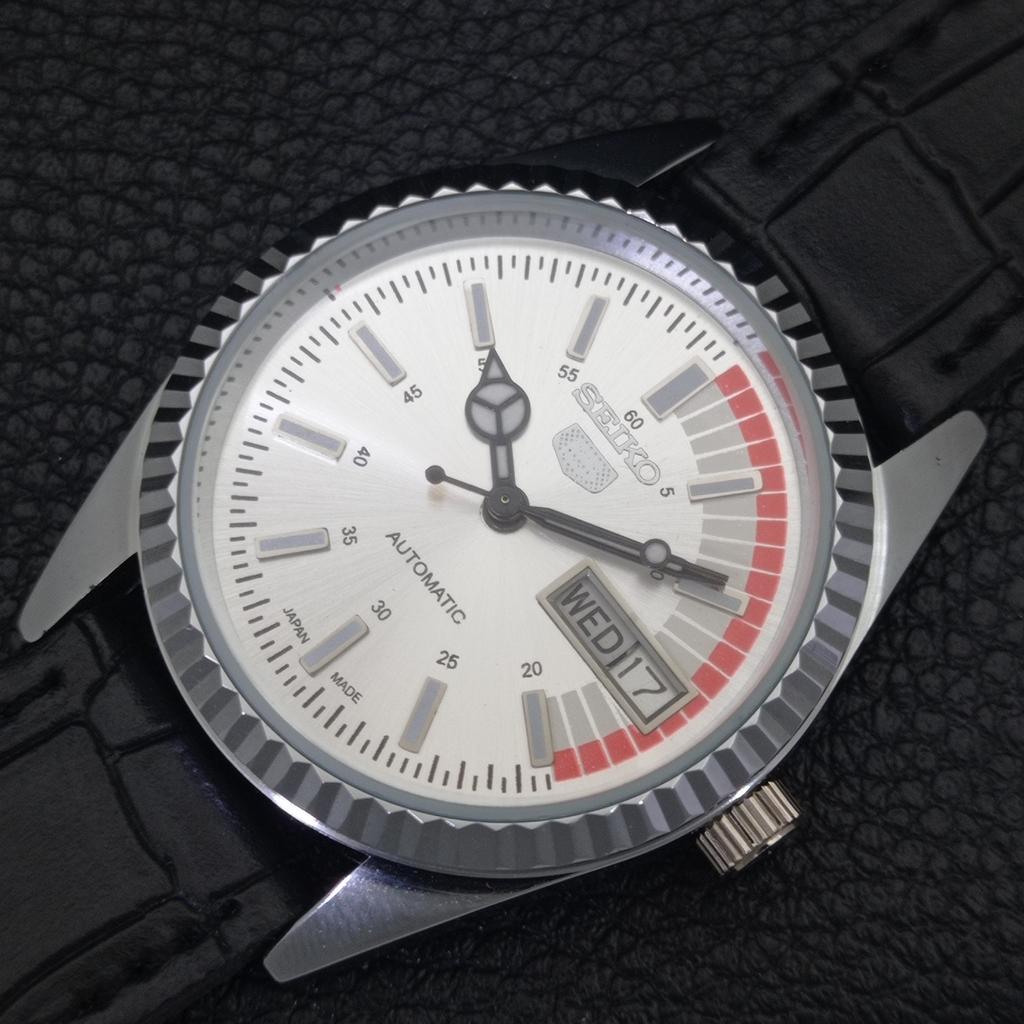 REFURBISHED SEIKO 5 AUTOMATIC 6309A VINTAGE JAPAN MENS SILVER WATCH a440691-9 Sk-a440691-1