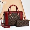 Classic Plaid Printed Pattern Handbag Purse For Women Top-Handle Bags PU Leather Shoulder Bags Lady Satchel Tote with Wallet