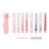 Nail Stamping Machine Set Glitter Stickers Press Nail Sticker Machine Play Toys with 8 Colorful Nail Stickers for Girls