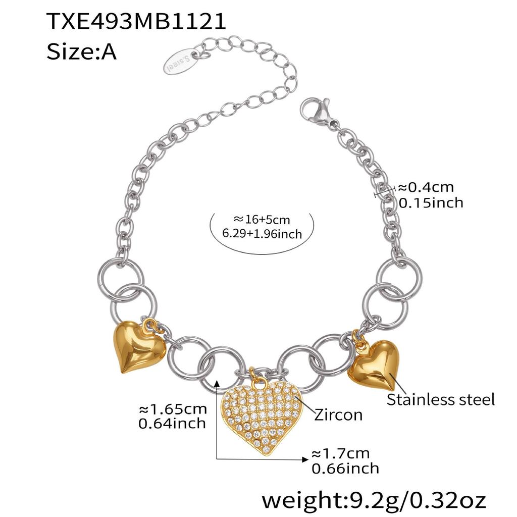 Qiong Yao 18k Gold Heart Bead Bracelet Necklace