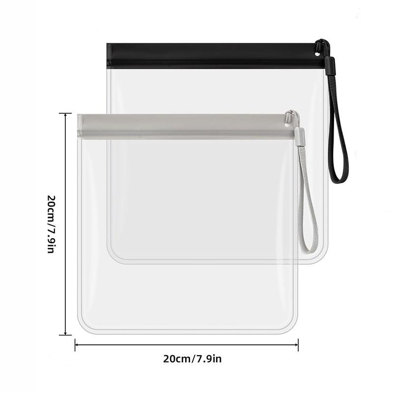 2pcs EVA Transparent Travel Toiletry Bag Waterproof Sealed Cosmetic Organizer Portable Wash Pouch for Storage Cleaning