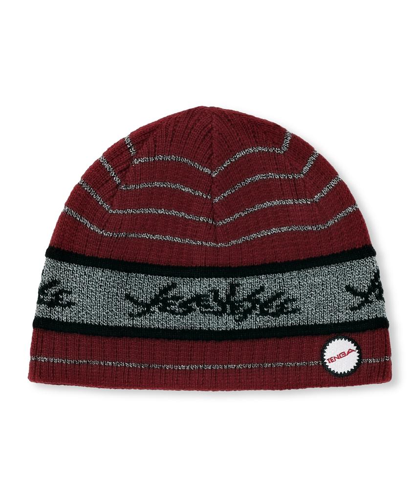 YESEYESEE Tenga X Y.E.S Stripe Knit Beanie Burgundy