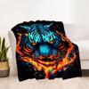 Tiger And Roses Blanket Suitable for Offices, Travel, Living Rooms Also a Good Gift for Friends and Family Suitable for All Seasons.