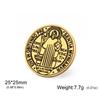 My Shape St.Benedict Medal Brooch for Women Men Stainless Steel Brooch Pin for Men Shirt Suit Decorate Badge Pin Jewelry Gifts