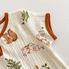 2025 Summer Pure Cotton Baby Sleep Robe: Class A Short Sleeve Gauze Pajamas