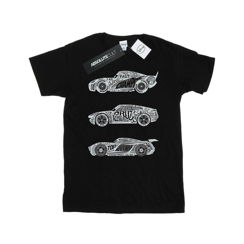 Disney Mens Cars Text Racers T-Shirt