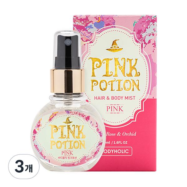

Body Holic Pink Potion Body Mist Flower Scent, 50ml, 3 pcs.