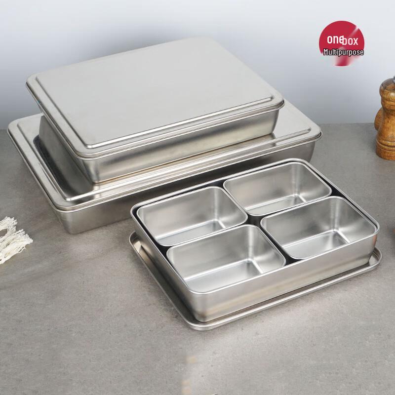 Scatola porta condimenti Ming Chuxing in acciaio inossidabile stile giapponese con coperchio