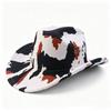 New Cow Pattern Denim Hat Men's and Women's European and American Retro Top Hat Outdoor Mountaineering Sun Protection Hat