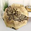 Steampunk Butterfly with Skull  Vintage Circular Illustration Umbrella, Portable 3 Fold Compact Umbrella for Men & Women,S183
