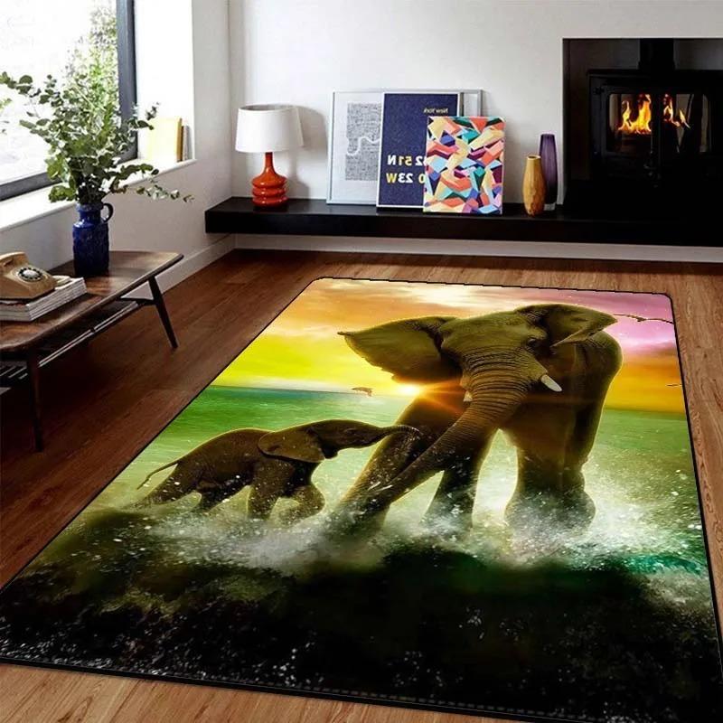 

3D Animal Tiger Large Carpet Rug for Home Living Room Bedroom Sofa Doormat Decor Kids Play Area Rug Carpet Non-slip Floor Mat 40x60cm