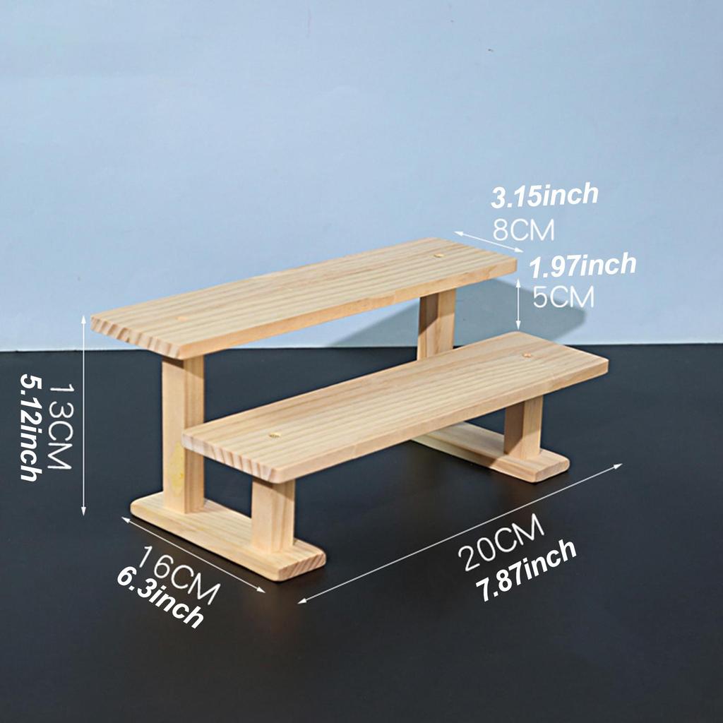 Figure Display Stand Cupcake Stand Holder Wooden Display Riser Perfume Organizer for Crafts
