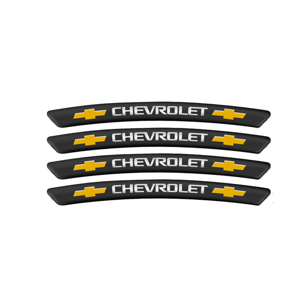 4Pcs/set Aluminum Car Wheel Rims Decoration Sticker Car Accessories For Chevrolet Spark Cruze Sonic Onix Sail Aveo Cobalt