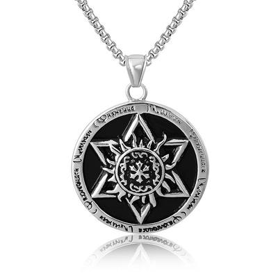 Necklace Hexagram Titanium Steel Pendant Necklace, Stainless Steel Necklace Sweater Chain