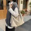 Leather Hobo Bag Women's Fashion Shoulder Tote with Dual Zip Pockets and Adjustable Strap