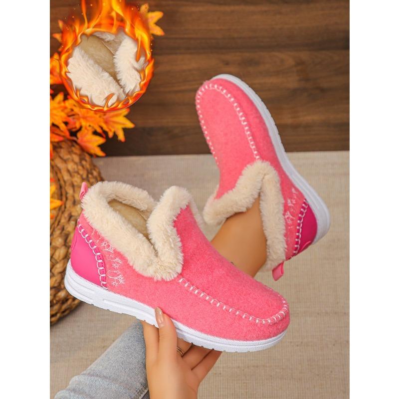 New High-top Cotton Shoes for Women, Fleece and Thickened Snow Boots, and Ankle Boots