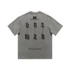 High Street Letter Print Short Sleeve T-shirt for Men and Women Retro Niche Half Sleeve T-shirt