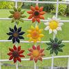 8 Peças 10cm Metal Flor Decoração de Parede Girassol Arte de Parede Fazenda Flor de Primavera Decoração Suspensa para Exterior Interior Casa Varanda Decoração de Cerca