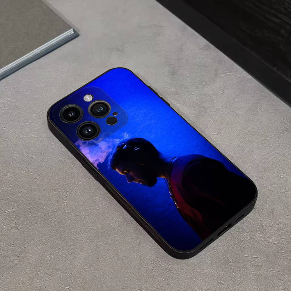 Rapper A- Anuel AA Echte Handyhülle Für iPhone 16,15,14,13,12,11 Plus,Pro Max,XS,X,XR,SE,Mini,8,7,Weiche Silikon Schwarze Hülle