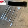 Aquatic Plant Tool Set: Stainless Steel Tweezers, Scissors, Sand Shovel, Sand Polisher, Mirror Black, 5-Piece.