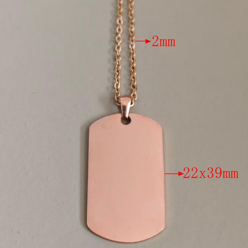 10pcs Titanium Steel Exquisite Trendy Men's Pendant Necklace Polished Mirror Men's Fashion