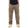 Men's Casual Elastic Waist Plus Size Pants Multi-Pocket Loose Trousers