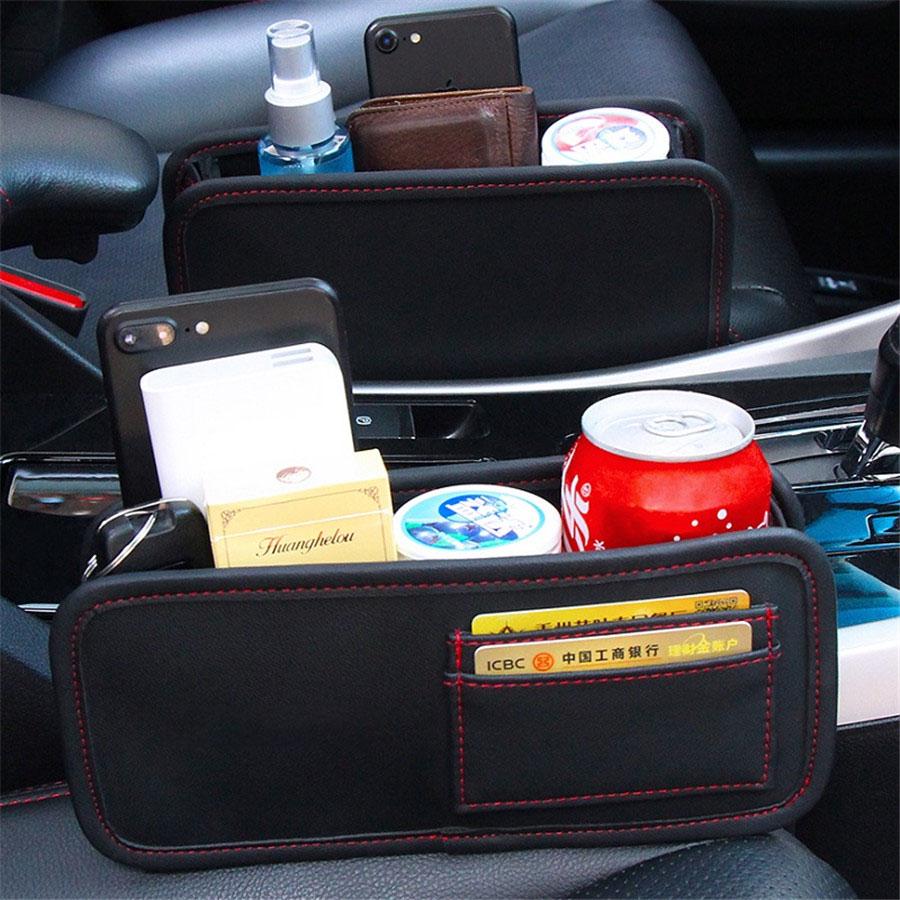 1x Car Seat Crevice Storage Box Seats Gap Organizer Pockets Phone Holder Pocket