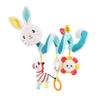 Newborns Spiral Hanging Activity Stroller Toy Baby Carseat Toy Black & White Lion Koala Rattle  for Crib Mobile Sensory Toy Gift