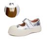 Leather Mary Jane shoes women's 2025 summer new platform casual versatile fashion shoes high sense Velcro women's shoes