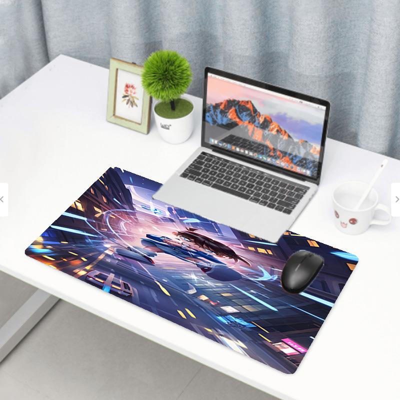 Detective Conan Druck Mauspads, Anti-Rutsch Schreibtisch Tastaturmatte, für PC Laptop Gaming Arbeiten Tägliche Nutzung, Coole Festival Überraschungsgeschenk