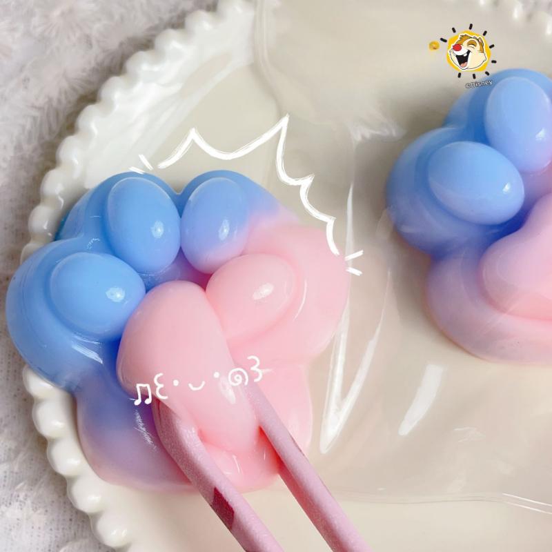 Kawaii Squishy Cat Paw Plush Jelly Feel Press Plaything Counter-Stress Gadget New Strange Stress Little Toys For Kids Cute Gift