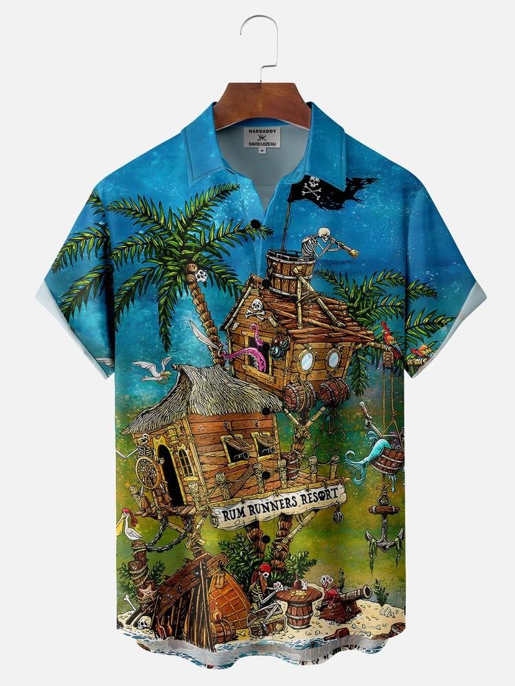 Rum Runners Resort Shirt Hawaiian Shirt S-5XL Unisex T-Shirt L