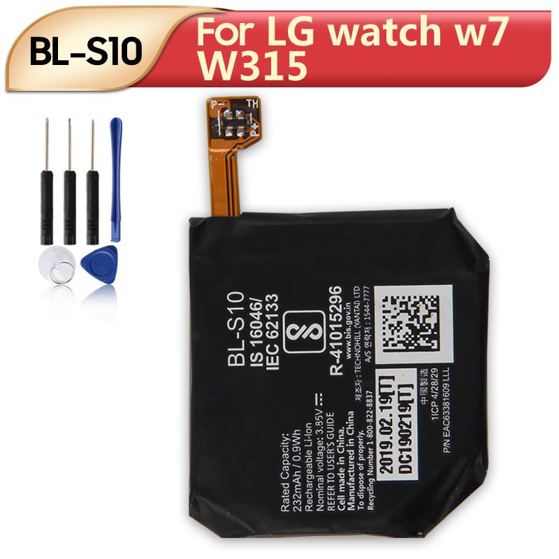 

Сменная батарея для часов BL-S10 для часов LG w7 W315 SmartWatch Батарея 232 мАч 570mAh