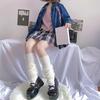 Damen Beinstulpen Lolita Lange Socken JK College Stil Gestrickte Warme Socken Herbst Winter Über dem Knie Stiefelmanschetten 70/50/40cm