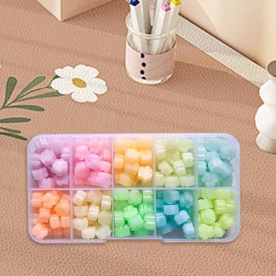 180x Luminous Sealing Wax Beads Set for Seal Stamp 10 Grids Pellets