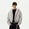 Deconstructed Panel American Retro Fur Collar Short Hooded Jacket