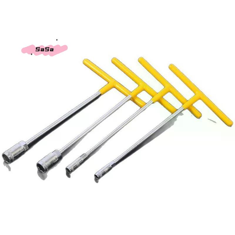 1Pc T-type Socket Wrench Set T-shaped Extended Hex Wrench Rubber-coated For Car Motorcycle Tire Repair Hand Tools