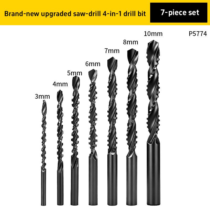 HSS Universal Drill Bit For Drilling Reaming Woodworking Electric Drill Serrated Drill Cutting In Wood Metal Versatile 4 In 1