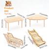 Hamster Playground Wooden Climbing Ladder Wooden Hamster Cage Accessories for Gerbil Mouse Mice Small Animal Ferret Squirrel